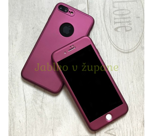 360° kryt Mate silikónový iPhone 7 Plus/8 Plus - fialový